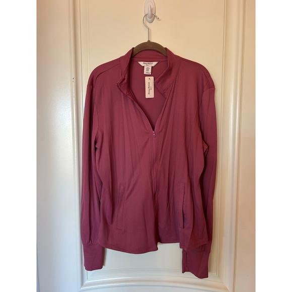 Women's Tommy Bahama Mauve Full Zip Golf Jacket XL NWT - Picture 2 of 6